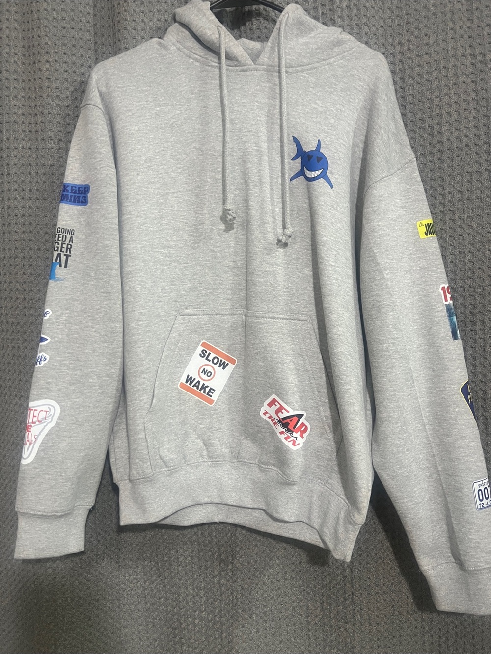 🦈🦈Hoodie Sweatshirt with Blue Shark-Jaws inspired. 🦈🦈 Unisexed